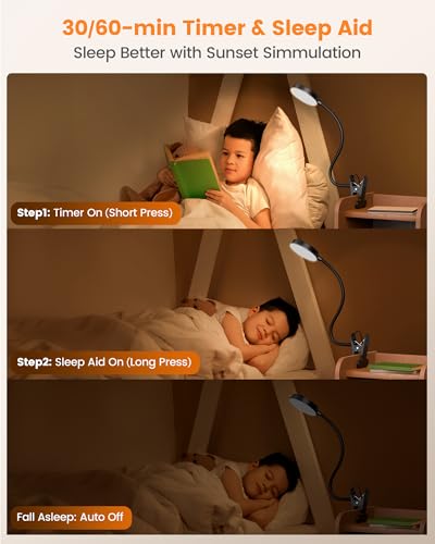 Glocusent 72 LED Desk Lamp for Dorm,Amber Night Light with Remote Control - color: Black with Remote