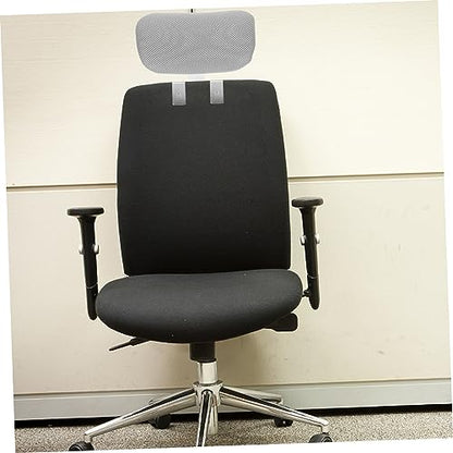Chair Head Pillow White Headrest Pillow for Office Chair Ergonomic Design Easy to Install Adjustable Height - color: White