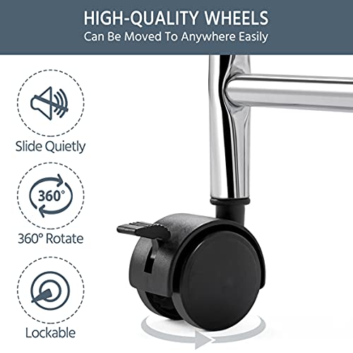 Yaheetech 4-Drawer Rolling Storage Cart with Wheels, Slim Organizer, Black - color: Black, style: 4 Drawers