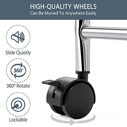 Yaheetech 4-Drawer Rolling Storage Cart with Wheels, Slim Organizer, Black - color: Black, style: 4 Drawers