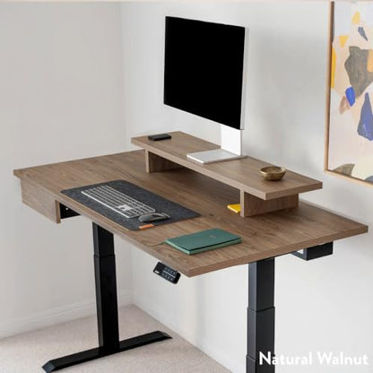 Desky Dual Laminate Sit Stand Desk Black 78.7" Matte Black - color: Black / Matte Black, size: 78.7 x 29.5 inches