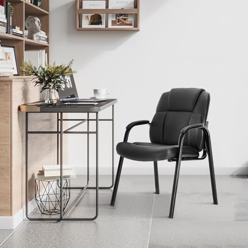 OLIXIS Office Waiting Room Chairs Set of 1, Stationary Side Guest Chair - color: Inky