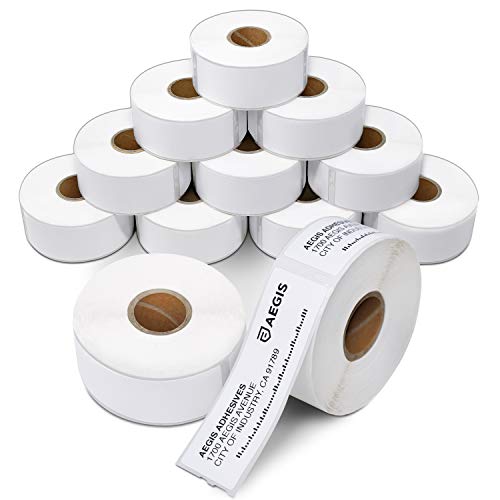Replacement for DYMO 30252 (12 Rolls, 4200 Labels) 1 1/8" X 3 1/2" - size: 1-1/8" X 3-1/2" - 30252