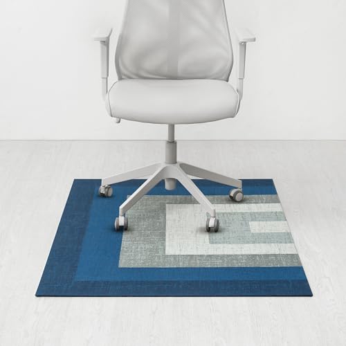 Anji Mountain Rug'd Office Chair Mat for Carpet & Hardwood Floor - Jacquard Woven, Anti-Slip Backing, Low Pile, Floor Protector Desk Chair Mat, Office Rugs for Rolling Chairs (Mercury - 36" x 48") - color: Mercury, size: 36" x 48"