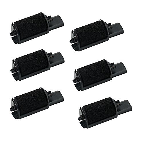 IR-40 Ink Roller (6 Pack) Compatible Calculator Printer Ribbon for Casio, Sharp, Epson, Aurora, Monroe, and More – Black Ink Replacement