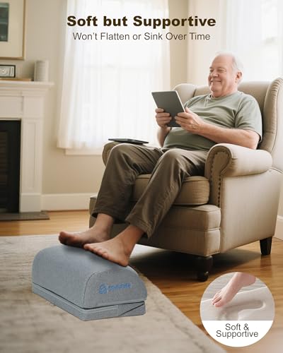 Comfier Under Desk Foot Rest at Work with Heat,Vibration,3 Height Under Desk Foot Rest for Office Chair，Foot Heater Foot Warmer, Ergonomic Heated Footrest,Gaming Chair Footstool,Computer Desk Use - color: Gray
