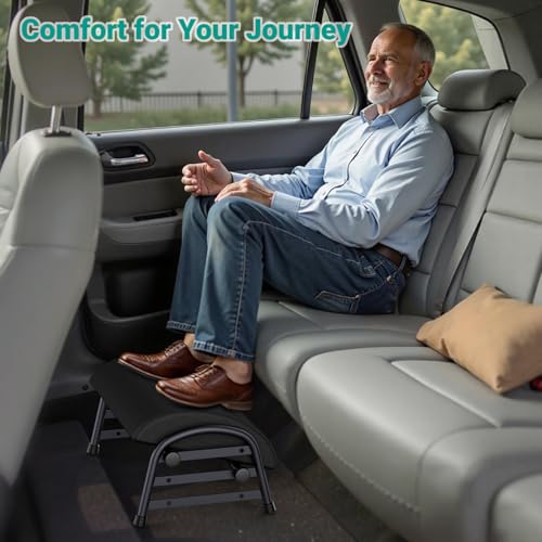 YEASHEIN Adjustable Foot Rest for Under Desk at Work, 6 Positions - Black - color: Black