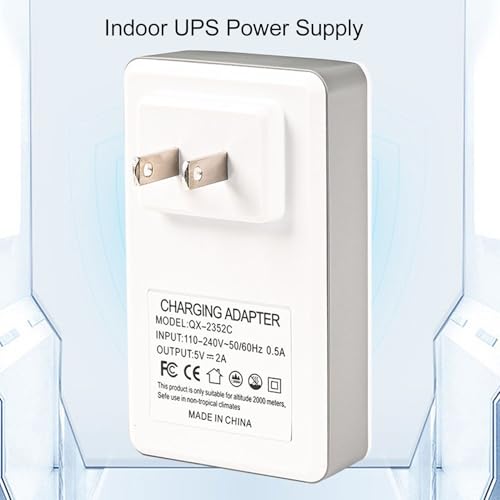 fosa USB 2A Uninterruptible Power Supply, Mini UPS Battery Backup 2600mAh Power Supply for Outdoor Cameras and Security (US Plug)