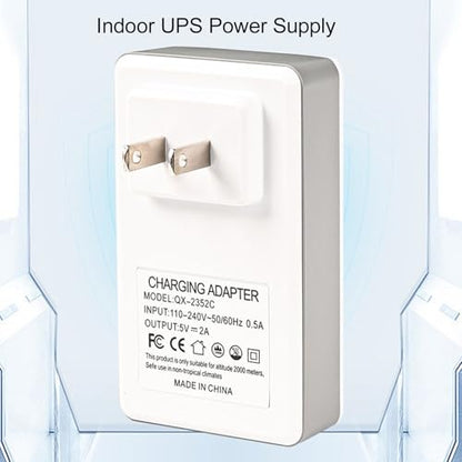 fosa USB 2A Uninterruptible Power Supply, Mini UPS Battery Backup 2600mAh Power Supply for Outdoor Cameras and Security (US Plug)