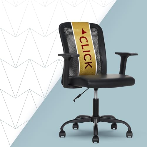 Click365 Ergonomic Office Chair with Lumbar Support, Mid-Back Mesh Chair - color: M110/Black