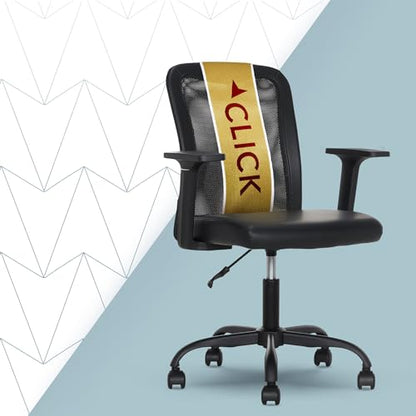 Click365 Ergonomic Office Chair with Lumbar Support, Mid-Back Mesh Chair - color: M110/Black