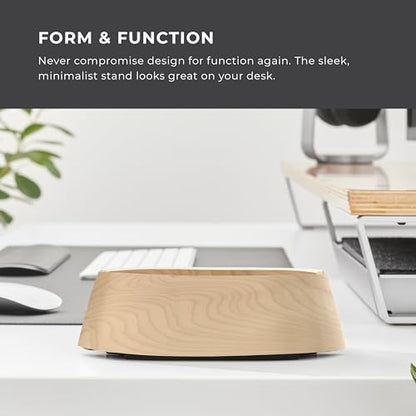 HumanCentric Vertical Laptop Stand in Maple Wood, Adjustable - color: Maple Wood