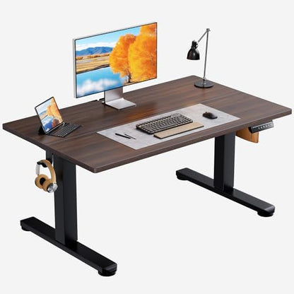 ErGear 40 X 24 Inch Low Height Electric Standing Desk for Kids, Deep Walnut - color: Walnut, size: 40 X 24 Inch