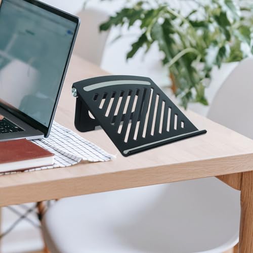 Cabilock Foldable Adjustable Laptop Stand Multi-Angle Desktop Riser with Ventilated Base for Overheating Prevention Portable Computer Holder for Office and Gaming Use