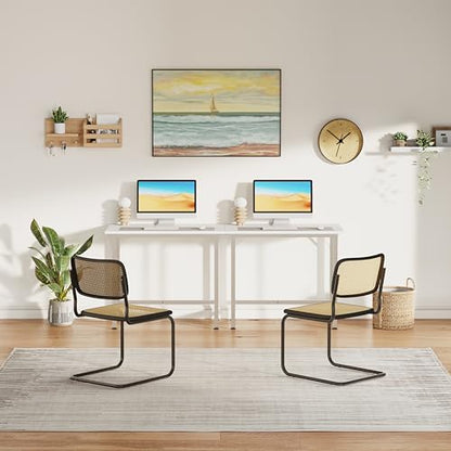 COTUBLR Small Desk, 24 Inch Small Computer Desk for Spaces, Compact Tiny Mini Simple Desk Table for Bedroom Home Office Writing Work Study Kids Student Teacher, Bonus Mousepad, White - color: White