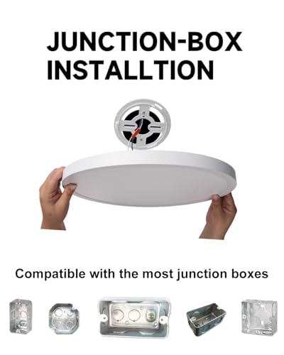 12Inch Flush Mount Ceiling Light, Dimmable 24W 5CCT Selectable, 0.67 Inch Slim Round Surface Mount LED Light Fixture for Laundry, Bedroom, 12 Inch 6Pack Black - color: Black-6 Pack, size: 12 Inch