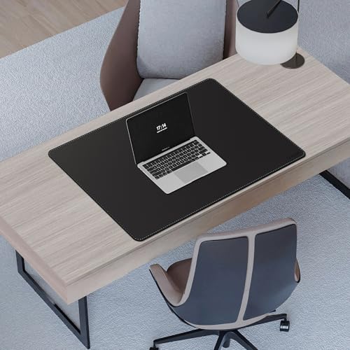 CENNBIE Leather Desk Mat - 31.4" x 19.6" Computer Desk Pad (Black) - color: Black, size: 19.6" x 31.4"