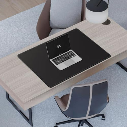 CENNBIE Leather Desk Mat - 31.4" x 19.6" Computer Desk Pad (Black) - color: Black, size: 19.6" x 31.4"