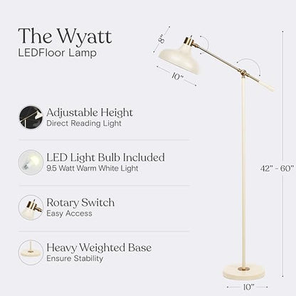 Brightech Wyatt Cream with Gold Interior Shade - color: Cream
