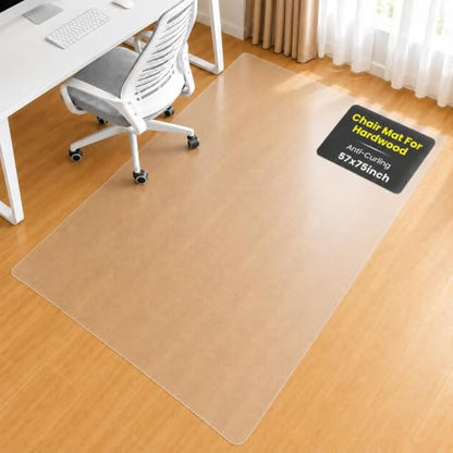 57" x 75" Extra Large Clear Chair mat for Hardwood Floor - size: 57 x 75 in