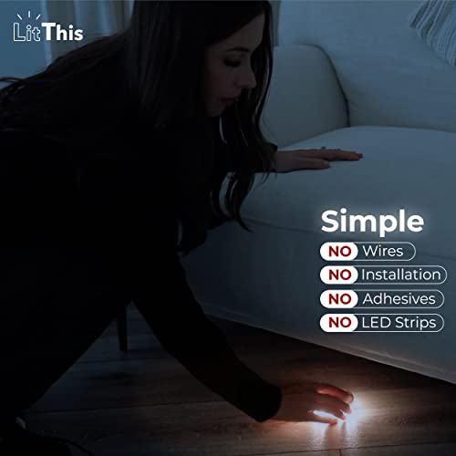 Under Bed Light, Ready-To-Use, No Setup, 360° motion activated night light