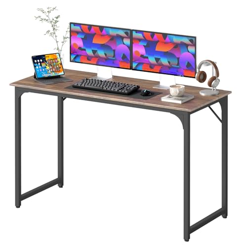 BestOffice Computer Desk,Home Office Desk, Modern Simple Style for Home Office Study Writing (Brown, 47 Inch) - color: Brown, size: 47 Inch