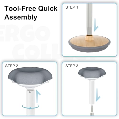 Adult Wobble Stool,Anti-Fatigue Standing Desk Stool,Light Wood - color: Light Wood