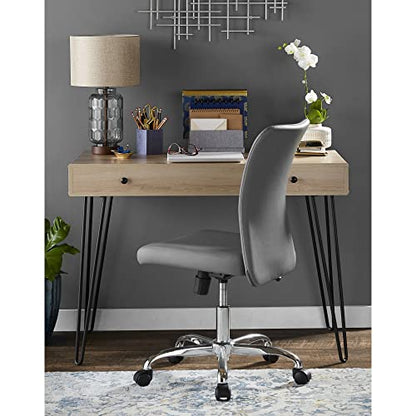 Realspace® Callay 42" W Writing Desk, Blonde Oak/Black