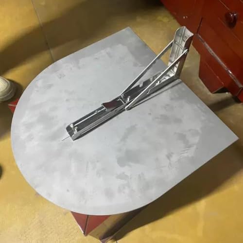 Small Wall-Mounted Table, Semi-Circle Folding Wall Desk 12" 14" 16" Stainless Steel Fold Down Floating Desk for Small Spaces(Silver,40cm/16in) - color: Silver, size: 40cm/16in