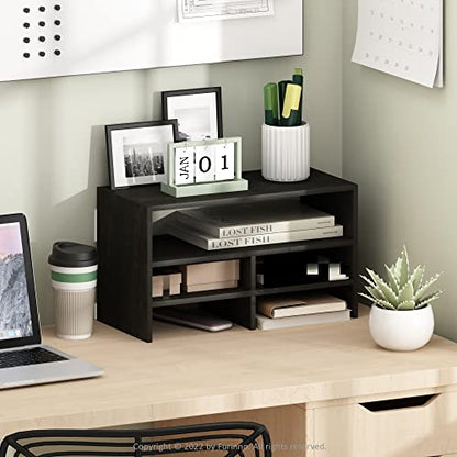 Furinno Hermite Desk Top Organizing Shelf Bookcase, Espresso - color: Espresso, size: 16.4-Inch