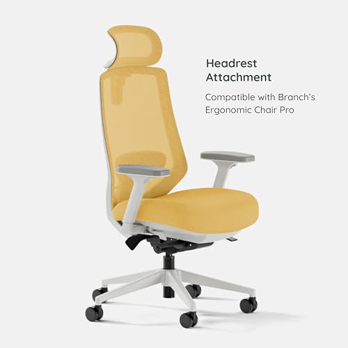 Branch Adjustable Ergonomic PRO Headrest Attachment | Only Compatible with The Ergonomic Chair PRO, Experience Optimal Comfort and Support, Spark - color: Spark (Yellow)