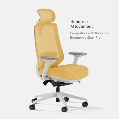 Branch Adjustable Ergonomic PRO Headrest Attachment | Only Compatible with The Ergonomic Chair PRO, Experience Optimal Comfort and Support, Spark - color: Spark (Yellow)