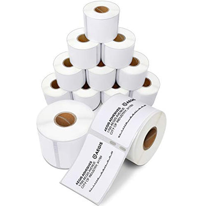 Replacement for DYMO 30324 (12 Rolls, 3840 Labels) - 2 1/8" X 2 3/4" | Direct Thermal Barcode Multipurpose Labels - Compatible with DYMO LabelWriter 450, 450 Turbo, 4XL (Not 550, 5XL) - size: 2-1/8" X 2-3/4" - 303242