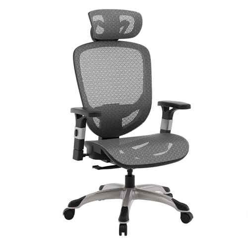 STAPLES Hyken Ergonomic Task Chair, Mesh, Ergonomic, Lumbar Support, Swivel, Gray | A comfortable everyday seating option for home or professional offices. - color: Grey