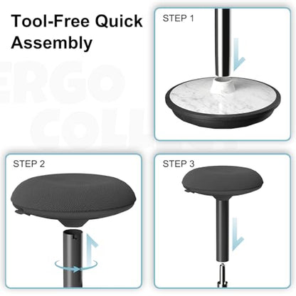 Adult Wobble Stool,Anti-Fatigue Standing Desk Stool (Marble) - color: Marble
