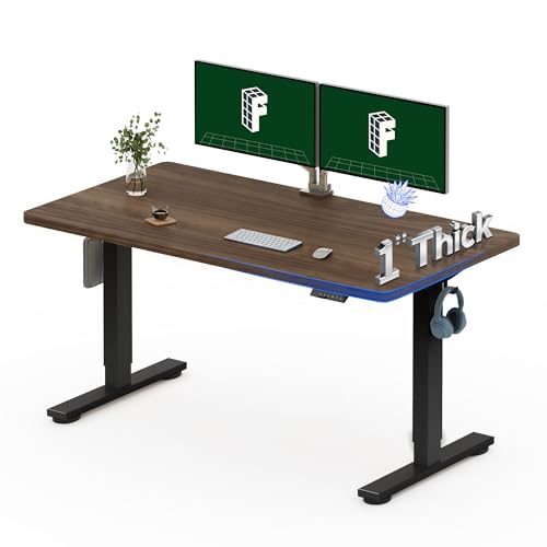 FLEXISPOT 55"x28" Electric Standing Desk, Black Walnut - color: Black Walnut, size: 55x28"