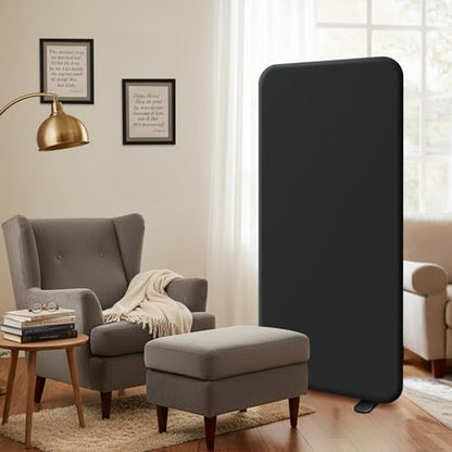 DECOLAB Freestanding Room Partition Divider Panel 29"x65" Midnight - color: Midnight