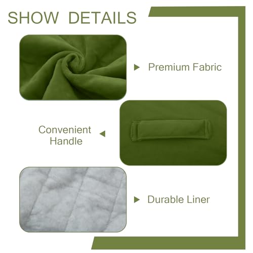 MeMoreCool Square Stuffed Pouf Ottoman Foot Rest, Floor Pouf Foot Stool with Foam Chunk Filling, Soft Stuffed Ottoman Footrest for Living Room, Green - color: Striped Green