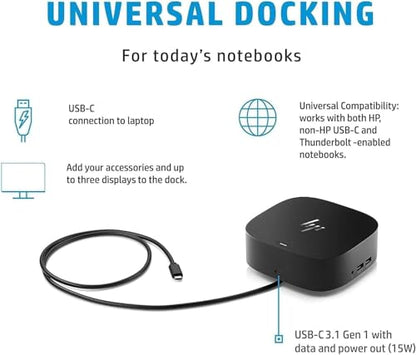 HP USB-C Essential Dock G5 Docking Station with 100W Power Delivery
