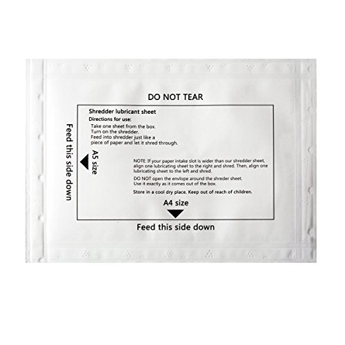 28 Pcs Paper Shredder Lubricating Sheets for Cleaning & Reduces Jams | Ansoon Paper Shredder Oil Sharpening & Cleaning Sheet for Sharpens Blades, for All Cross-Cut and Micro-Cut Paper Shredders - size: 28-Pack