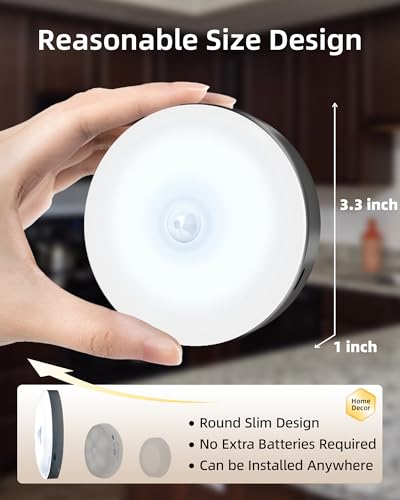 EZVALO Under Cabinet Lighting with Charging Station, 1000mAh Rechargeable Puck Lights with Remote, 3 Color Temps & 12 RGB Closet Lights, Dimmable Motion Sensor Lights for Shelf, Kitchen (3 Packs) - color: Black