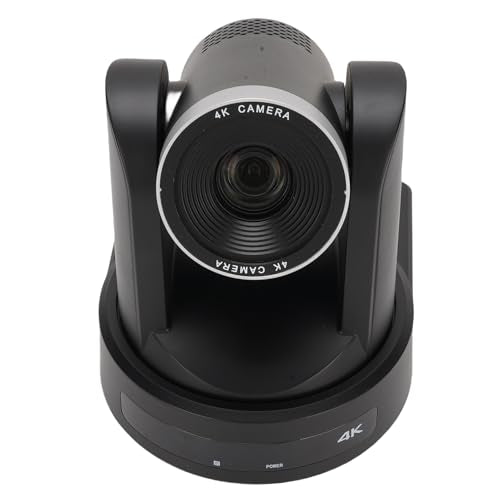 PTZ Conference Camera, 12X Optical Zoom 4K HD Video Conference Room Camera with AI Auto Tracking 255 Presets, for Business Meeting Lecture (US Plug)