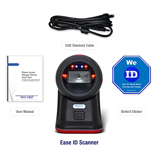 IDetect ID Scanner - Age Verification for Bars and Clubs - Drivers License Reader and Identification Card Scanner for Computers, Tablets, & POS - Stops Unwanted IDs (No Photo) - style: No Photo