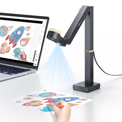 CZUR Fancy S Pro USB 12MP Document Camera for Teacher - Black