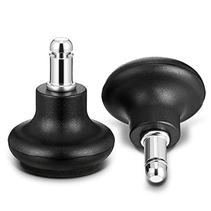Outus 5 Pieces Bell Glides Replacement Office Chair Wheels Stopper Office Chair Swivel Caster Wheels Stool Bell Glides with Separate Self Adhesive Pads (Low Profile)