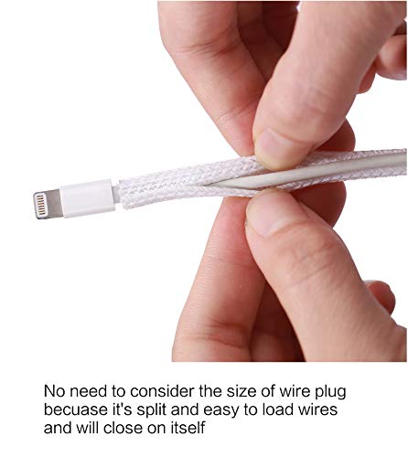 Alex Tech 25ft - 1/8 inch Cord Protector Wire Loom Tubing Cable Sleeve Split Sleeving for USB Cable Power Cord Audio Video Cable - Protect Cat from Chewing Cords - White - color: White, size: 1/8"-25ft