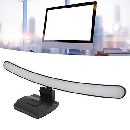 Computer Monitor Lamp, Asymmetric Optical Design Eye Protection LED Task Light Bar with Touch Dimming for Curved Monitors Office Study Gaming