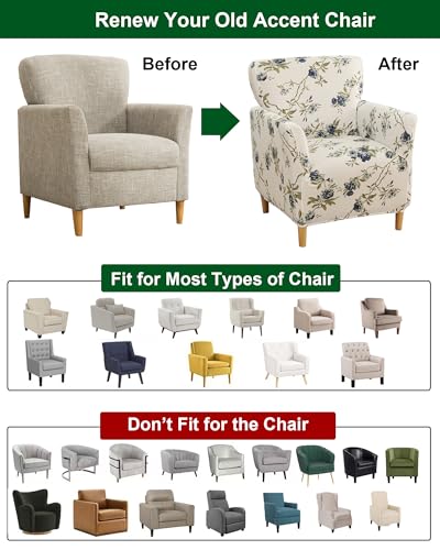 CRFATOP Accent Chair Cover, Stretch Armchair Slipcover for Living Room - color: Color A17