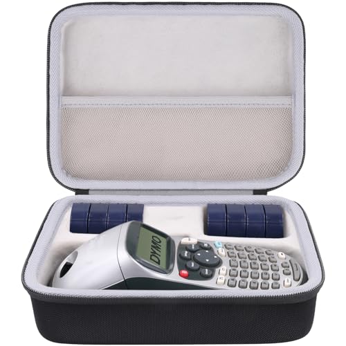khanka Hard Carrying Case for DYMO LetraTag LT-100H / 100H Plus Handheld Label Maker – Protective Travel Storage Bag Fits DYMO LT100H, Label Tape, Refills (Case Only) - size: big
