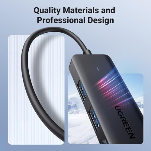 UGREEN USB 3.0 Hub, 4 Ports USB A Splitter Ultra-Slim USB Expander for Mouse, Keyboard, Flash Drive, U Disk, Printer Compatible with Laptop, Desktop PC, Xbox, PS5, and More 2FT - size: ['2 feet'], style: USB-A